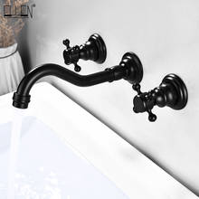 ELLEN Wall Sink Faucet Bathroom Basin Water Mixer Hot and Cold Crane Wall Mounted Dual Handle Widespread Faucets EL097 2024 - buy cheap