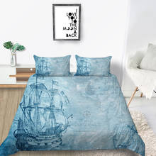 Nautical Map Bedding Set Vessel Creative 3D Elegant Duvet Cover King Queen Twin Full Single Double Unique Design Bed Set 2024 - buy cheap