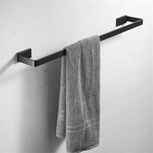 304 Stainless Steel Bathroom Single Towel Bar Black Towel Hanging Wall-mounted Bath Hardware Accessories 50cm 2024 - buy cheap
