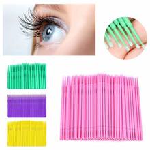 100pcs/bag Eyelash Microbrushes Disposable Makeup Brushes Swab Individual Applicators Mascara Wands Lash Extension Accessories 2024 - buy cheap