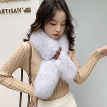 MS.MinShu-bufanda de piel de zorro para mujer, Cinturón de piel de zorro Natural, Cuello de piel de invierno, envío directo 2024 - compra barato