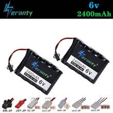 Teranty 6v 2400mah аккумуляторная батарея для RC игрушечного автомобиля rc лодки пистолет Танк грузовик поезда RC Роботы Модель 6v Ni-MH батарея 2 шт 2024 - купить недорого