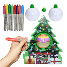 Special Small Kids Christmas Gift Toys Craft DIY Painted Ball Christmas Tree Stand Ornaments Set Xmas Children Educational Toys 2024 - buy cheap