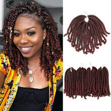 Trenzas de ganchillo ombré para trenzas africanas, 8 pulgadas, 20 raíces, Color negro y rojo 2024 - compra barato