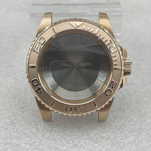 Para seiko 40.5mm gravado bronze caso relógio de cristal safira caso adequado para nh35 movimento automático submariner estilo relógio 2024 - compre barato