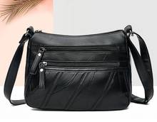 Women Genuine Leather Shoulder Bags Fashion Female Bags For Ladies Crossbody Bags Black Designer Handbag   New 2024 - buy cheap