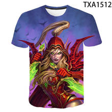 Camiseta de moda para hombres, mujeres, niños y niñas, Camisetas estampadas en 3D de Warcraft, estilo Harajuku de manga corta, ropa de calle, Tops para niños 2024 - compra barato
