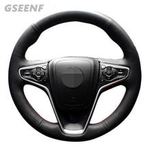 Car Steering Wheel Cover For Opel Insignia 2014 2015 Buick Regal Black Hand-stitched Artificial Leather 2024 - buy cheap