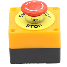 Interruptor de botón pulsador DPST, carcasa de plástico, señal roja, seta, botón de parada de emergencia AC 660V 10A NO + NC LAY37-11ZS, 1 ud. 2024 - compra barato