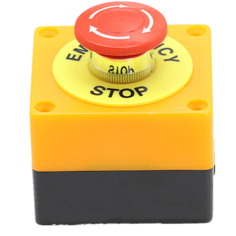 1 шт. пластиковый корпус красный знак кнопка переключатель DPST гриб Кнопка аварийной остановки AC 660 В 10A NO + NC LAY37-11ZS 2022 - купить недорого