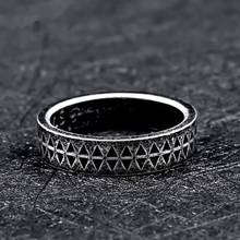 Men Women Ring Punk Gothic Titanium Stainless Steel Serrated Tattoo Totem For Men Jewelry 2024 - buy cheap