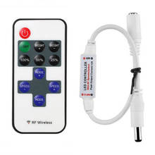 1Pc Mini RF Wireless Led Remote Controller Led Dimmer Controller For Single Color Light Strip SMD5050/3528/5730/5630/3014 2024 - купить недорого