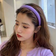 New Korean Simple Style Color Wide Plastic Headband Solid Hair Band Hair Hoop Fashion Hair Accessories for Women Wholesale 2024 - buy cheap