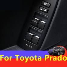 For Toyota Land Cruiser Prado 2010-2020 Car window lift switch button cover sticker trim sequin Interior decoration accessories 2024 - buy cheap