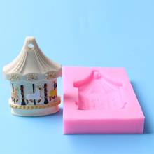3D Carousel Horse Silicone Candle Mold Clay Soap Molds Fondant Cake Decorating Tools Cupcake Chocolate Baking Mold 2024 - buy cheap