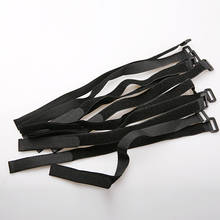 Organizador de laços de cabo, alça reutilizável de nylon preto 2*45cm, fivela de gancho, organizador com 10 peças 2024 - compre barato