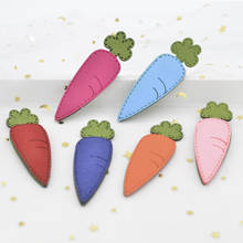 6Pcs Korean Velvet Fabric Padded Carrot Appliques for DIY Children's Clothes Shoes Hat Headwear Hair Clips Decor Accessories G83 2024 - buy cheap