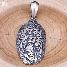 New Thai silver six-character mantra pendant personality scripture good luck pendant for Man real s925 pure silver man pendant 2024 - buy cheap