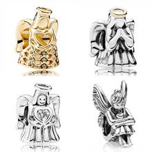 Gold Color Angel Of Love & Grace PETITE Beads Fairy Pixie Charm Fit Europe Bracelet 925 Sterling Silver Bead Charm Jewelry 2024 - buy cheap