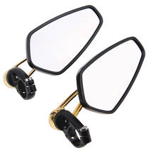 Black/Golden Diamond Motorcycle Mirrors CNC 7/8" Bar End Side Rearview Mirrors For Honda Yahama Ducati Cafe Racer ATV Off-road 2024 - buy cheap