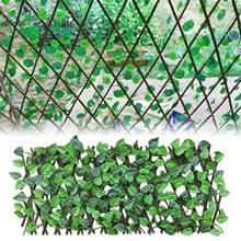 40/70CM Retractable Artificial Garden Trellis Fence Expandable Faux Ivy Privacy Fence Wood Vines Climbing Frame Gardening Decor 2024 - buy cheap