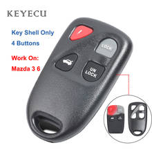 Carcasa para llave remota Keyecu, carcasa con 4 botones para Mazda 3 6, solo carcasa para llave de coche exterior, KPU41805, KPU41777, KPU41701 2024 - compra barato