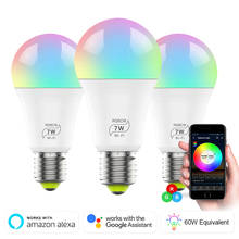 7W E27 Dimmable RGB WiFi Smart Light Bulb LED Lamp Timer Function Voice Control Work With Alexa Google Home Smart Home 2024 - buy cheap