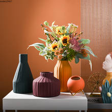 European Morandi Color Ceramic Vase Flower Pot Flower Arrangement Hydroponic Vase Dining Table Living Room Decoration Furnishing 2024 - buy cheap