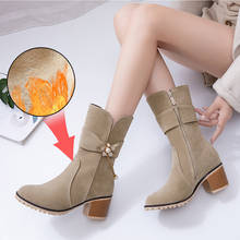 Mais tamanho 34-43 nova moda feminina inverno pele quente botas de neve senhoras botas quentes tornozelo botas confortáveis botas de algodão 2024 - compre barato