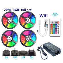 WIFI Waterproof RGB LED strip light full kits 2835 SMD Flexible Ribbon Fita led light strip  DC12V RGB tape Diode 5m 10m 15m 20m 2024 - buy cheap