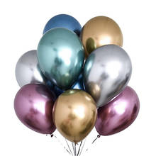 Globos de látex con perlas de Metal brillante, Globos metálicos de colores para decoración de fiestas de cumpleaños y bodas, suministros, 12 pulgadas, 50 unids/paquete 2024 - compra barato