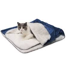 Новое водонепроницаемое одеяло для собак, зимняя кровать для собак и кошек, шерпа, теплый спальный матрас, для маленьких и средних собак, кошек, фланелевые товары для домашних животных 2024 - купить недорого