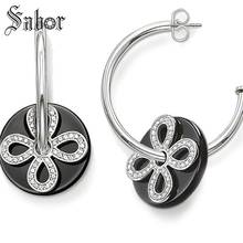 Hoop Earrings Love Knot Gift For Women High Quality Earring Heart Rebel silver color Fashion Jewelry thomas 2024 - buy cheap