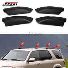 4pcs Matt Black For Toyota Sequoia 2008 2009 2010 2011 2012 2013 2014- 2020 ABS Roof Rack Leg Bar Rail End Replace Cover Shell 2024 - buy cheap