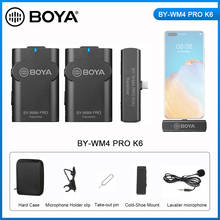 BOYA-BY-WM4 PRO K6, sistema de 2,4 GHz con micrófono inalámbrico para Android y otros dispositivos tipo C 2024 - compra barato