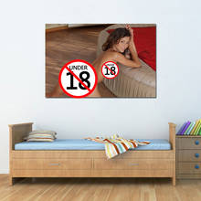 Imagem de parede moderna para sala de estar, posteres e impressões, pintura em tela, imagens fofas de menina sexy, decoração 2024 - compre barato