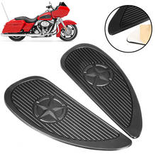 For Retro Moto Accessories 1Pair Rubber Motorcycle Fuel Tank Side Knee Grip Traction Pad Anti-slip Stickers Protector Mayitr 2024 - buy cheap