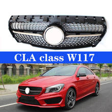 Front Grille Racing Grills For Mercedes CLA class W117 C117 CLA200 220 CLA260 300 ABS Material  2014-2018 2024 - buy cheap