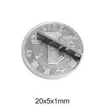 20~500PCS 20x5x1 Super Strong Sheet Rare Earth Magnet Thickness 1mm Rectangular Neodymium Magnets 20x5x1mm Magnetic 20*5*1 mm 2024 - buy cheap