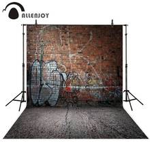 Allenjoy-cenário para fotografia, estúdio, grafite, tijolos, parede, ambientes externos, cidades, rua, sessão de fotos, fotochamada, fotografia 2024 - compre barato