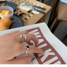 Miuoxion-anillo ajustable cruzado con incrustaciones para mujer, joyería de moda con personalidad, regalo con amuleto de nombre para todas las estaciones 2024 - compra barato