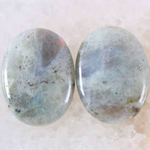 2Pcs/Lot 22x30MM Oval Natural Stone Bead Gray Labradorite CAB Cabochon For Jewelry Making DIY Bracelet Necklace K533 2024 - buy cheap