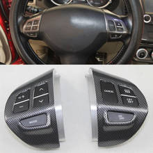 Для Mitsubishi Lancer EX 2010-2016 2 шт., углеродное волокно, ABS, Автомобильный интерьер, крышка рулевого колеса, отделка, молдинги, аксессуары для стайлинга автомобилей 2024 - купить недорого