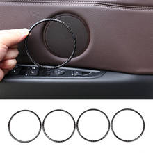 Door Audio Speaker Sound Horn Decoration Trim Ring Sticker ABS Chrome Carbon fiber Style For BMW X5 f15 X6 f16 2014-2018 2024 - buy cheap