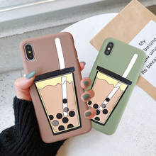 Cartoon 3D Milk Tea Funny Case For Huawei Y6S Y6P Y7P Y8P Y9S Y6II Y6 Pro 2017 Y7 Prime 2019 Y9 2018  Drink Cup TPU Phone Cover 2024 - buy cheap