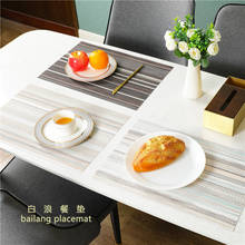 Estera de PVC con diseño de rayas americanas para Hotel, accesorio de Protección Ambiental, Simple, Occidental, restaurante, aislamiento térmico, 30x45cm 2024 - compra barato