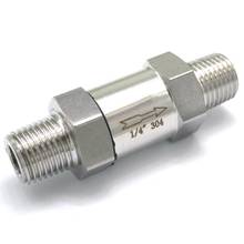 1/4" BSPT Male Check One Way Valve 304 Stainless Steel Water Gas Oil Non-return 2024 - buy cheap