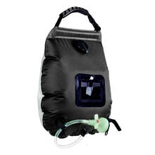 Bolsa de chuveiro portátil com mangueira e cabeça de chuveiro, saco solar portátil para acampamento, 5 galão/20l com interruptor, para caminhadas ao ar livre, piquenique e natação 2024 - compre barato