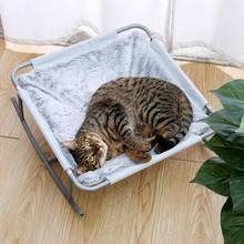 Dropshipping Cat Bed Soft Plush Cat Hammock Detachable Pet Bed with Dangling Ball for Cats Small Dogs-Grey Cute Luxury Cat Bed 2024 - buy cheap
