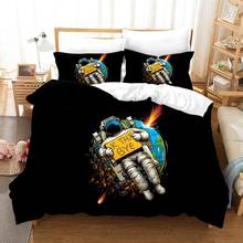 Astronaut Outer Bedding Set Cartoon Quilt Comforter Cozy Decor For Kids Boys Teens Universe Duvet Cover With Pillowcases 2024 - buy cheap